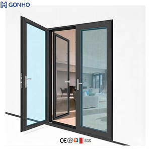 Simple Design Thermal Break Waterproof Commercial Aluminum Casement Door With Mosquito