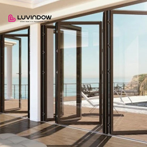 Modern Style Aluminum Folding Doors Patio Doors Exterior Folding Door