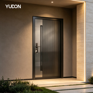 Anti Theft Powder Coated Aluminium Entrance Door