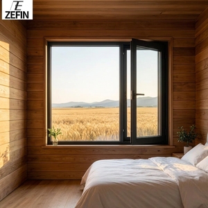Triple-Sealed Weatherproof Aluminum Casement Window Security Reinforced Impact-Resistant