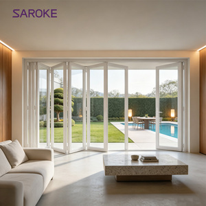 Large 4 Meter White NFRC Out Exterior Aluminium Folding Bifold Patio Doors