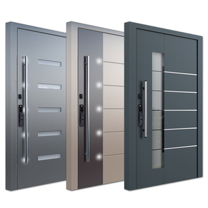 Prettyhouse Custom Exterior Pivot Door Luxury Security Aluminum Entrance Door Modern Security Antitheft Home Front Entry Door