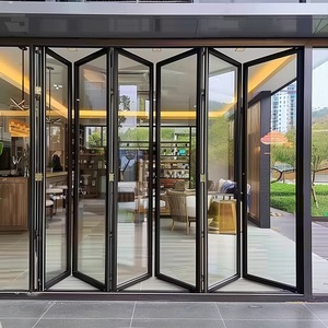 2026 New Modern Design Aluminum Bi-Folding Low-e Glass Accordion Door