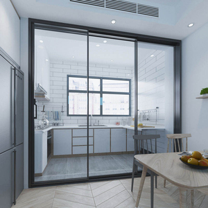 Aluminum Sliding Glass Door Energy Efficient Double Glass