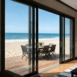 Best Sellers Aluminum Alloy Frame Soundproof Double Glazed Tempered Glass Sliding Doors for Hotel Balcony Noise Reduction