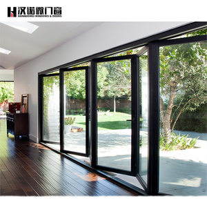 Door Aluminium Door Water Flowing Backwards Folding Foldable Polymer Windproof