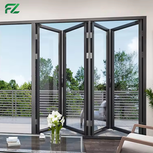 Modern Design Aluminum Folding Doors for Exterior Interior Use Foldable Finished Surface Fire Prevention Heat Insulation