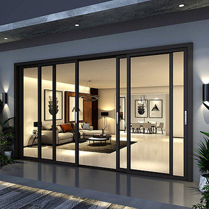 As2047 Australian Double Glazed Stacker Doors Commercial Exterior Patio Panoramic Aluminum Sliding Doors