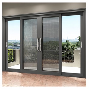 Customized Thick Aluminium Frame China Modern Sliding Patio Door