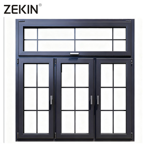 ZEKIN Custom Villa Hurricane Proof High Impact Black Aluminum Windows