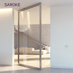 Oversized White Aluminum Pivot Door