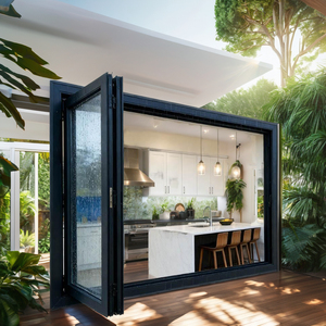 Modern Soundproof Aluminum Alloy Horizontal Folding Bifold Window