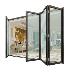 NFRC Factory Hot Sale Bifold Doors Aluminium Folding Patio Bi-fold Aluminum Door Profile