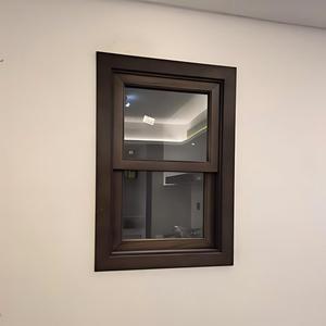 Hot Sale Single Hung Window Modern Design Black Aluminum Double Glazed Sliding Vertical Windows for Kitchen Use