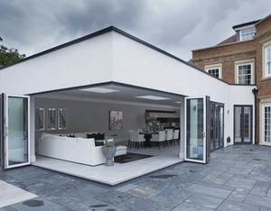 Aluminum Patio/balcony Double Glass Exterior Accordion Folding Door